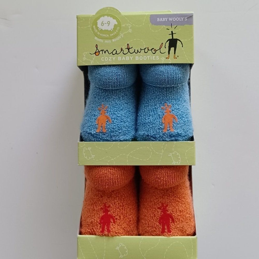 SMARTWOOL Baby Infant Cozy Cabin‎ Booties Woolly Socks Sz 6 to 9 Months Newborn
